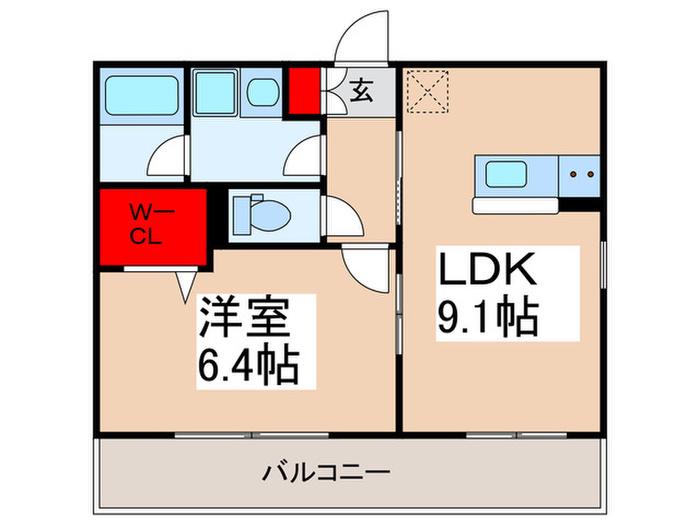 AOBA(1LDK/2階)の間取り写真