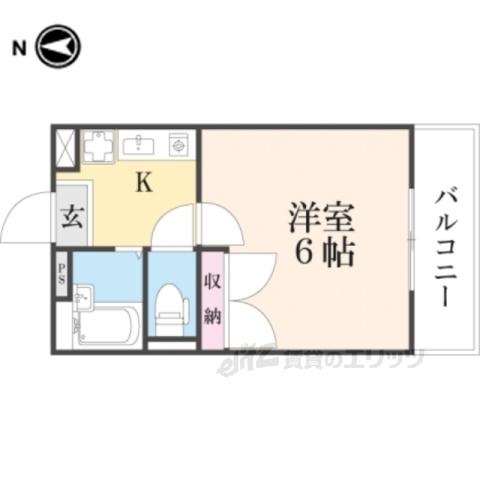 レオパレスドリーム浪漫(1K/2階)の間取り写真