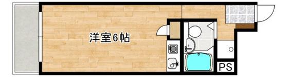 コーポマルニ(ワンルーム/2階)の間取り写真