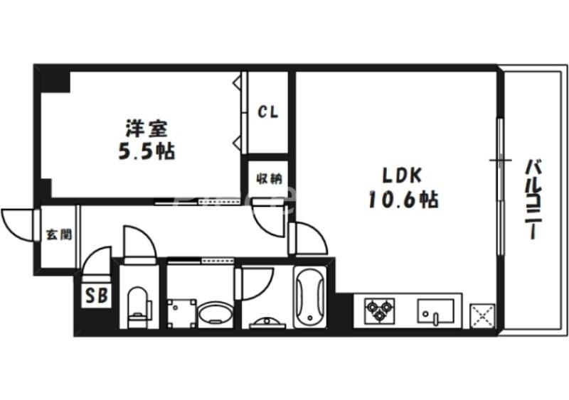アルバグランデ M(1LDK/1階)の間取り写真