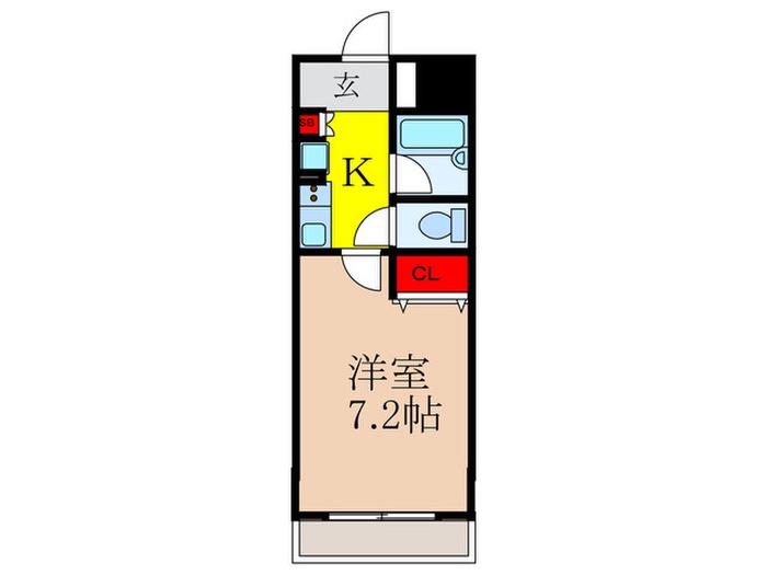 エスリード新大阪第8(1K/11階)の間取り写真