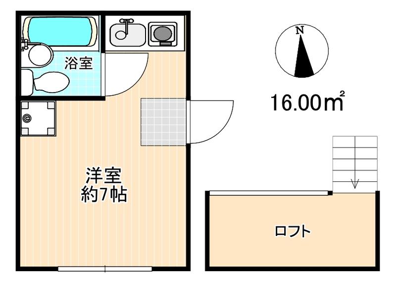 ハイミッシュ日吉(ワンルーム/2階)の間取り写真