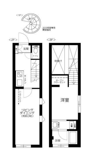 RIVENDELL EBISU(1LDK/2階)の間取り写真