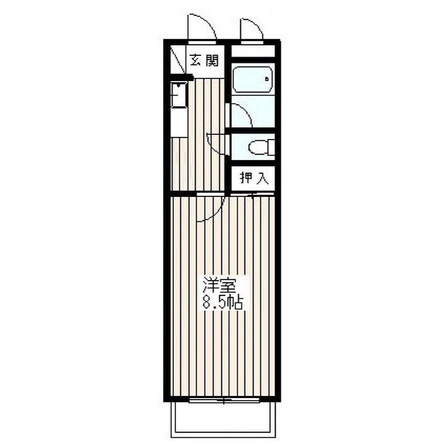 京屋ビル(1K/2階)の間取り写真
