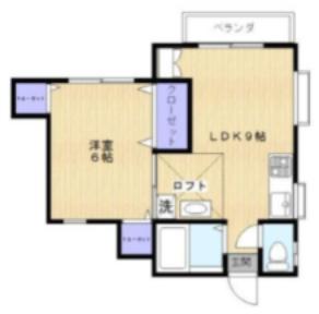 ハイツノーヴァ(1LDK/2階)の間取り写真