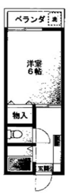 ハイツKI(1K/1階)の間取り写真