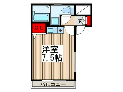 コンフォートスクエア松原(ワンルーム/1階)の間取り写真