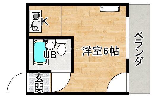 永代町マンション(ワンルーム/4階)の間取り写真