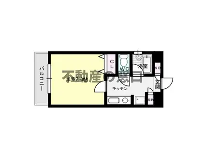 ロイヤルコンフォート荒江II(1K/2階)の間取り写真