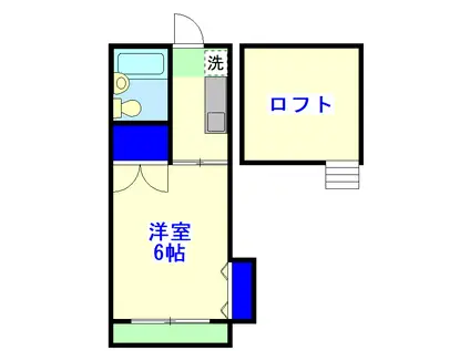 コーポエンジュ(1K/2階)の間取り写真