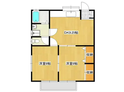 サンライフ丸山(2DK/2階)の間取り写真