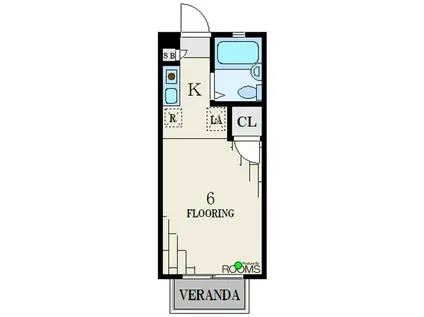 VENUS COURT(1K/1階)の間取り写真