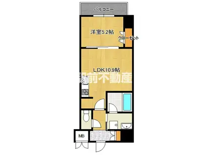 クレアティオMGH(1LDK/10階)の間取り写真