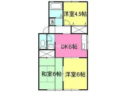 オレンジハイム(3DK/2階)の間取り写真