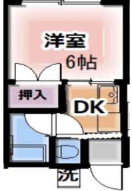 トヨダコーポ(1K/2階)の間取り写真