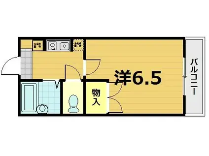 メゾン桃栄II(1K/1階)の間取り写真