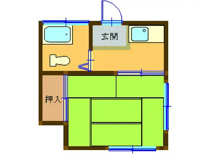 めじろ荘(1K/2階)の間取り写真