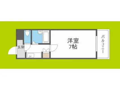 シャルマンJS(1K/7階)の間取り写真