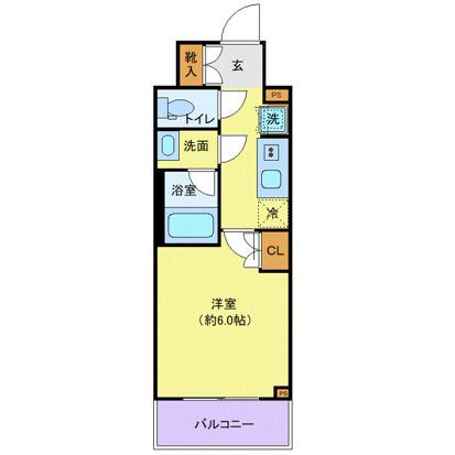 オープンブルーム川口並木(1K/11階)の間取り写真