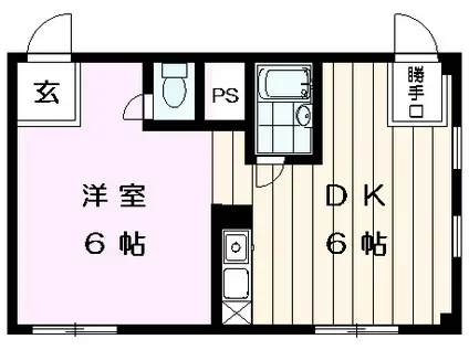 WAKAMIYA8(1DK/3階)の間取り写真