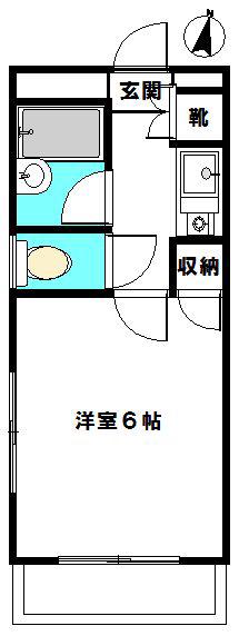 恭和コーポ南台(1K/3階)の間取り写真