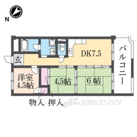 甲西中央ビル(3DK/3階)の間取り写真