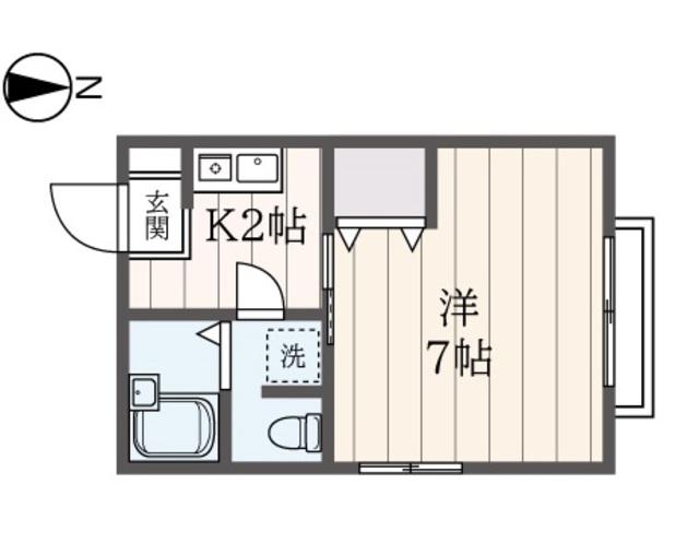 TS COURT 鷹番(1K/2階)の間取り写真