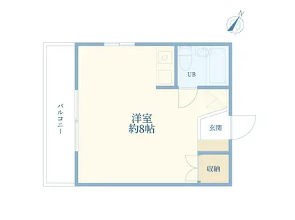 メゾン井上(ワンルーム/2階)の間取り写真