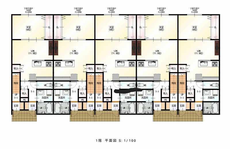 グラニエル(1LDK/1階)の間取り写真