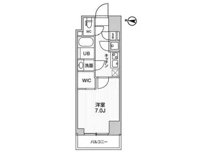 ガリシア森下V(1K/5階)の間取り写真