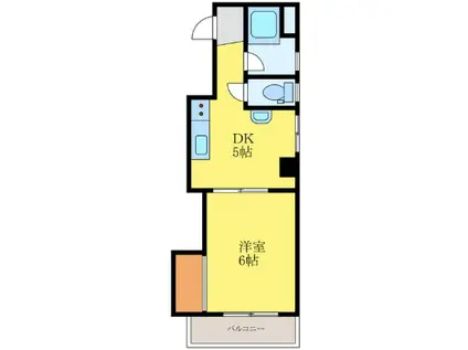 北前川町3丁目 1DK(1DK/3階)の間取り写真