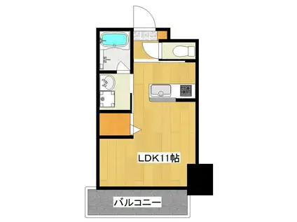 レーブコート西千石(ワンルーム/3階)の間取り写真