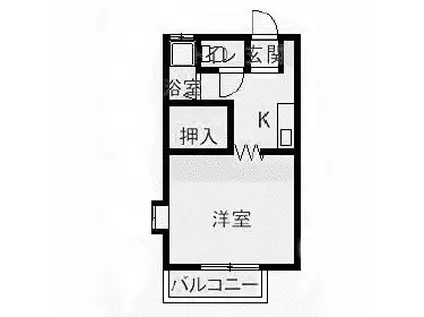 パレス東青田(1K/1階)の間取り写真
