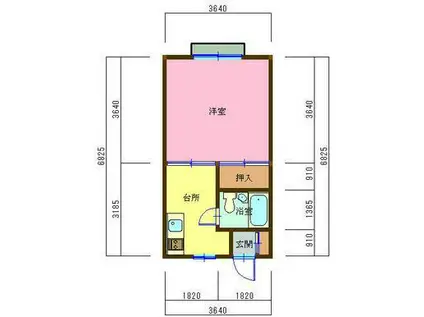 コーポ加藤(1K/2階)の間取り写真
