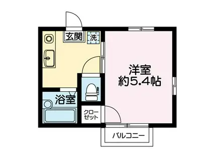 コーポKAZ(1K/2階)の間取り写真