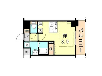 ファーストフィオーレ三宮イースト2(1K/1階)の間取り写真