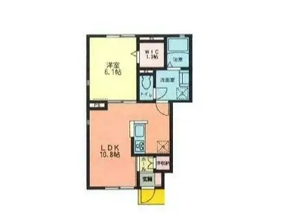 フィカーサセレッソ(1LDK/1階)の間取り写真