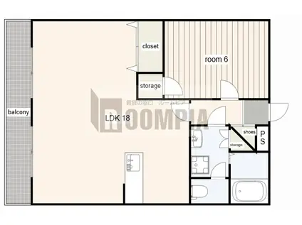 サンライズK1994(1LDK/3階)の間取り写真