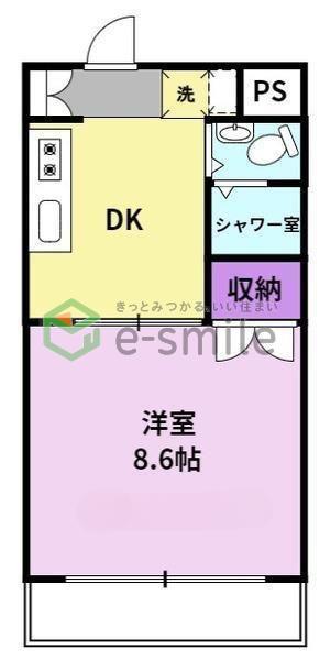 コーポ加月A棟(1DK/2階)の間取り写真