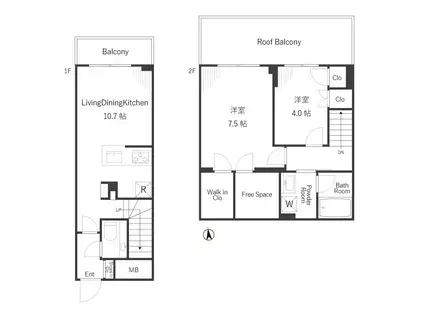 ESTAGEO NERIMA(2LDK/4階)の間取り写真