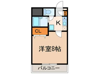 シャトー大塚(1K/2階)の間取り写真