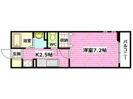 リベレ・アキタ(1K/1階)の間取り写真