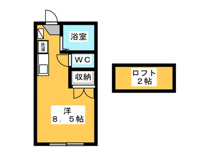 COSMOS(ワンルーム/1階)の間取り写真