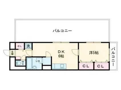 ライオンズマンション今治日吉町(1DK/8階)の間取り写真