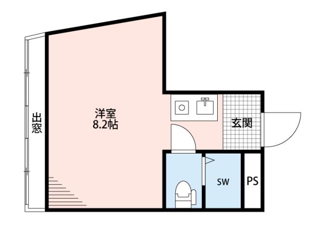 メゾン香川(ワンルーム/3階)の間取り写真
