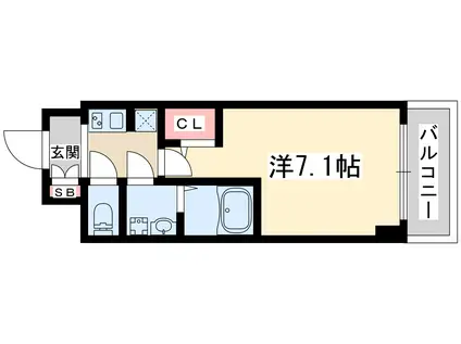 エスレジデンス新大阪ガーデン(1K/9階)の間取り写真