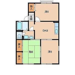 セジュール・N(3DK/2階)の間取り写真