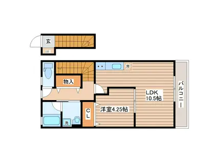 310ベルク(1LDK/2階)の間取り写真