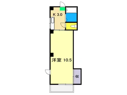 ハイツ15(1K/4階)の間取り写真