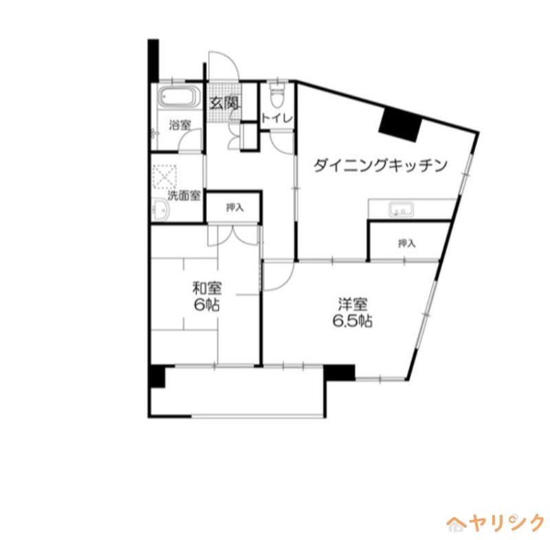 グレイスビル(2DK/4階)の間取り写真
